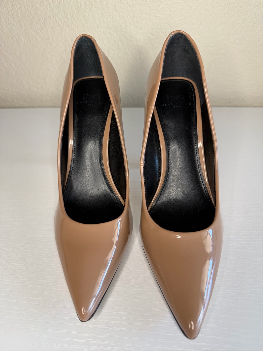 Marc Fisher Everly Pointed-Toe Pumps in Nude Tan